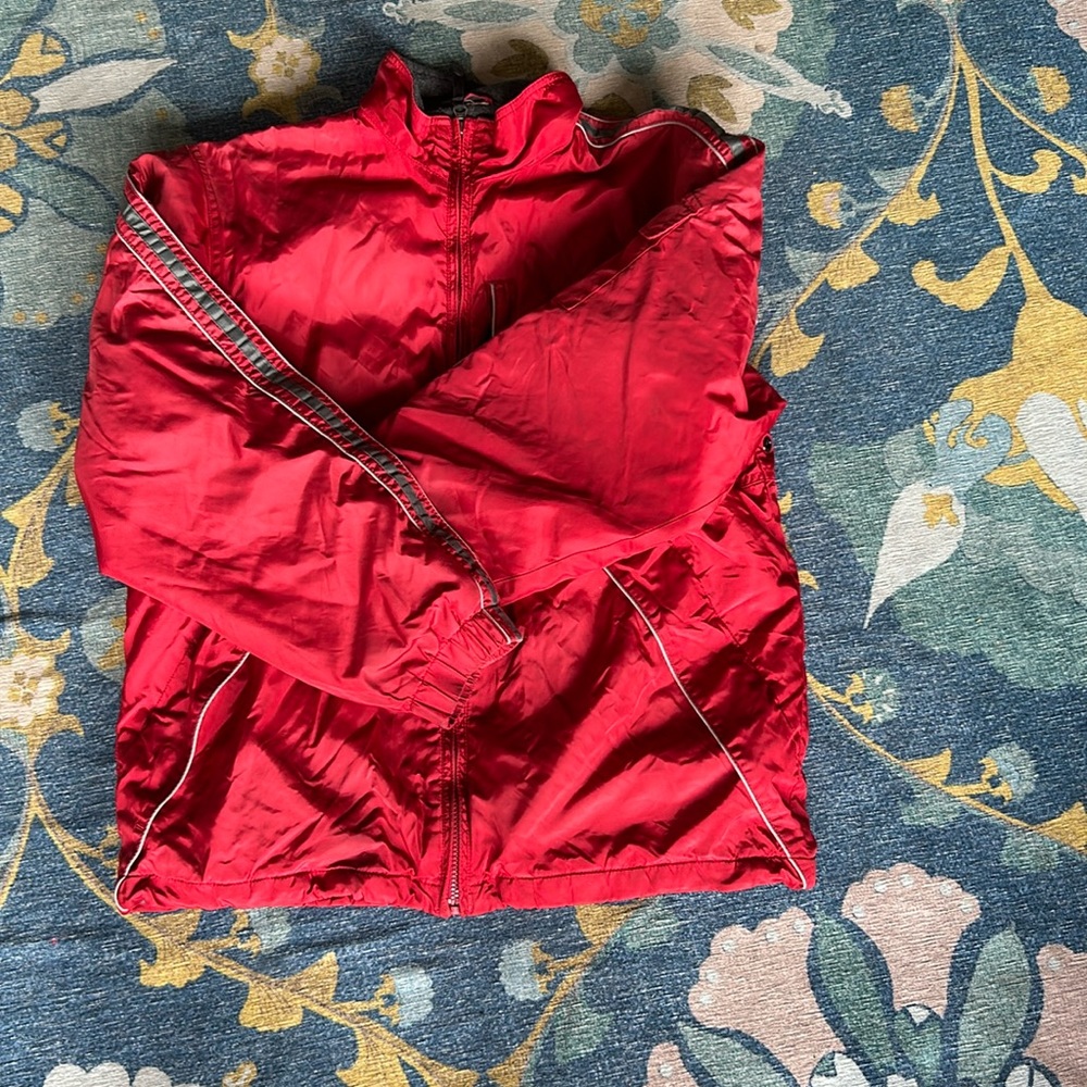 Red old navy bomber jacket men’s